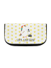 Mr. & Mrs. Panda Make-up-Tasche Einhorn Sekretärin mit Spruch in Weiß
