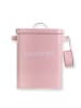 Intirilife Waschmittelbox mit Deckel und Dosierlöffel 1. 8Liter in Rosa Weiß