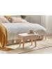 Beliani Hocker TAKOMA in Beige/Braun - (W) 50 x (H) 35 x (L) 30 cm