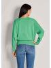 MADELEINE Basic Strickpullover mit Fledermausärmeln in smaragd / melange