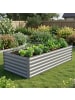 relaxdays Hochbeet in Hellgrau - (B)240 x (H)57 x (T)90 cm