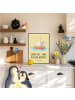 Mr. & Mrs. Panda Poster Sommerliebe mit Spruch in Gelb Pastell