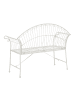 Beliani Gartenbank GUALEA in Weiß - (W) 130 x (H) 97 x (L) 61 cm