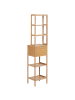 Beliani Badezimmerregal LEHI in Braun - (W) 36 x (H) 160 x (L) 30 cm