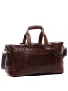 SID & VAIN Leder-Reisetasche echt Leder Weekender groß braun BRISTOL SIDE in braun