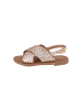 Les Tropéziennes par M Belarbi Flache Ledersandalen für Kinder „Bisou“ Gold