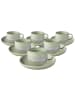 like. by Villeroy & Boch 6er Set Kaffeetassen mit Untertassen Perlemor Alga in Grün 190 ml in grün