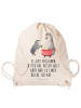 Mr. & Mrs. Panda gym tasche Pinguin mit Kind mit Spruch in Creme