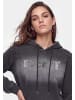 myMo ROCKS Women Hoodie in Light Grey Stone Wash