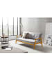SalesFever Schlafsofa modern 3-Sitzer mit Massivholz und Bezug aus Webstoff in Hellgrau