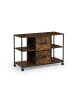 relaxdays Rollcontainer in Braun/Schwarz - (B) 100 x (H) 67 x (T) 40 cm