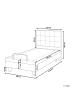 Beliani Einzelbett DUKE in Beige - (W) 82 x (H) 102 x (L) 216 cm