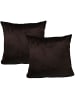JACK 2er Set Teddy Flausch Kissen 50x50cm in braun