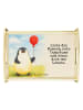 Mr. & Mrs. Panda Küchentablett Pinguin Luftballon Design mit Spruch in Weiß