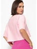 SASSYCLASSY Kurzarm Crop Pullover in Rosa