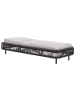 Beliani Gartenliege OSINI in Grau/Schwarz - (W) 70 x (H) 33 x (L) 190 cm