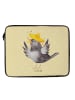 Mr. & Mrs. Panda Laptop Tasche Rabe Sombrero ohne Spruch in Gelb Pastell