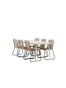 ebuy24 Gartenset Lina (7-teilig) Braun 90 x 200 cm