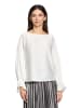 Betty Barclay Satin-Bluse mit U-Boot-Ausschnitt in Rohweiß