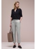 Street One Mid Waist Slim Leg Hose mit Schnalle in Grau