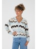 Cream Strickjacke CRNetes Regular fit in Cashmere Blue Zigzag