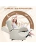 HOMCOM Fernsehsessel mit Liegefunktion-94L x 80B x 101H cm-Beige