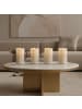 relaxdays 4 x LED Kerzen in Weiß - (H)17,5 x Ø 8 cm