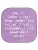 Mr. & Mrs. Panda Glasuntersetzer Spruch 65. Geburtstag mit Spruch in Lavendeltraum