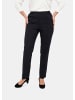 GOLDNER Stoffhose mit glattem Bund und Biesen in schwarz