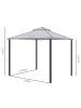 Outsunny Pavillon 294L x 294B x 265H cm Hellgrau