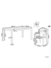 Beliani 7-tlg Gartentisch Set COMO in Beige/Weiß