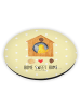 Mr. & Mrs. Panda Rund Magnet Vogelhaus Home mit Spruch in Gelb Pastell