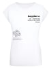 F4NT4STIC Extended Shoulder T-Shirt PLUS SIZE  happiness in weiß