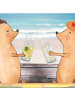 Mr. & Mrs. Panda Wasserglas Stinktier Handstand mit Spruch in Transparent