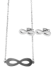 Adeliás Damen Halskette mit Anhänger – Unendlichkeitszeichen aus Edelstahl in silber