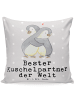 Mr. & Mrs. Panda Kissen Pinguin Bester Kuschelpartner der Welt m... in Grau Pastell