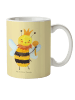Mr. & Mrs. Panda Tasse Biene König ohne Spruch in Gelb Pastell