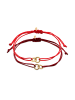 Elli Armband 925 Sterling Silber Infinity, Kreis in Rot