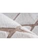Kayoom Hochflor Teppich Vivica 225 in weiß - taupe - rechteckig