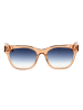 Bulget Frauen Sonnenbrille Trapezförmig Braun