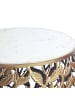 FineBuy Couchtisch in Gold / Marmor / 60x60x33