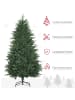 HOMCOM Weihnachtsbaum-114L x 114B x 180H cm-Grün