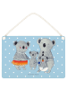 Mr. & Mrs. Panda Holztafel Koala Familie ohne Spruch in Blau Pastell