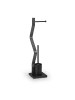 relaxdays WC Garnitur Schwarz/ Grau - (B)18,5 x (H)75 x (T)18,5 cm