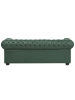 Beliani 3-Sitzer Sofa CHESTERFIELD in Grün/Braun - (W) 195 x (H) 70 x (L) 76 cm