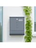 relaxdays Briefkasten mit Zeitungsfach in Anthrazit