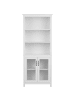 Beliani Vitrine LUSBY in Weiß - (W) 75 x (H) 181 x (L) 38 cm