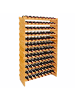 relaxdays Weinregal in Natur - (B)85 x (H)159 x (T)25,5 cm