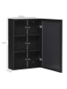 Kleankin Spiegelschrank-40L x 15B x 60H cm-Schwarz