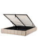 Beliani Doppelbett GENAS in Beige/Schwarz - (W) 172 x (H) 32 x (L) 214 cm